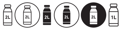 2l Bottle Icon vector