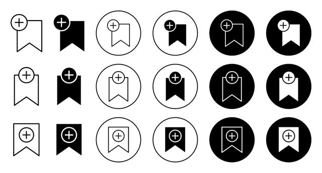 Add Bookmark Icon vector