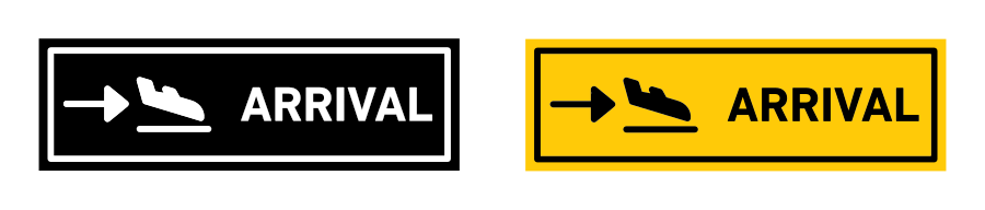 Airport Arrival Sign Icon SVG