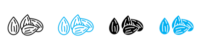 Almond Icon vector