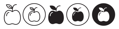 Apple Icon vector
