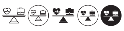 Balance Life And Work Icon vector