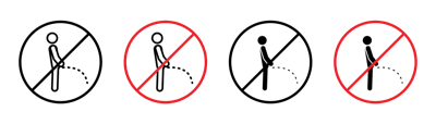Ban Piss Sign vector