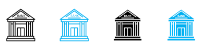 Bank Building Icon vector