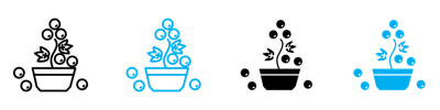 Berry Shrubs And Vines Icon vector
