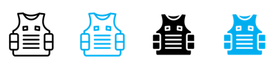 Bulletproof Vest Icon vector
