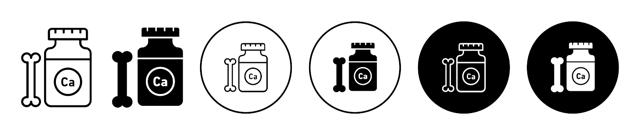 Calcium Supplement Icon vector