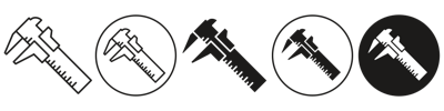 Caliper Icon vector