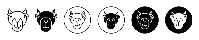 Camel Face Icon vector