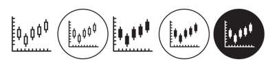 Candle Stick Chart Icon vector