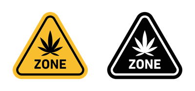 Cannabis Zone Traffic Sign vector