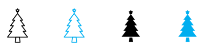 Christmas Tree Icon vector