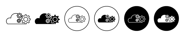 Cloud Setting Icon vector