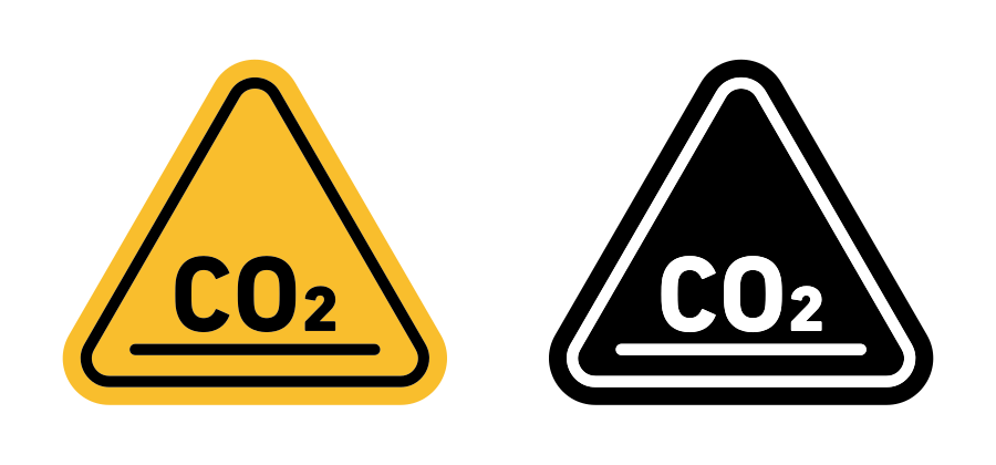 Co2 Warning Sign Icon SVG