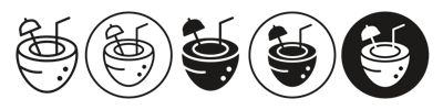 Coconut Drink Icon vector