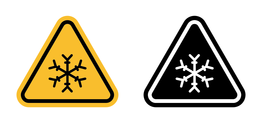 Cold Warning Sign Icon SVG