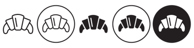 Crossiants Icon vector