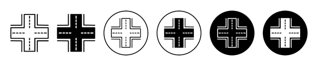 Crossroad Icon vector