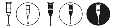 Crutches Icon vector