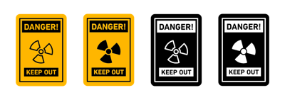 Danger High Radiation Area Keep Out Sign vector