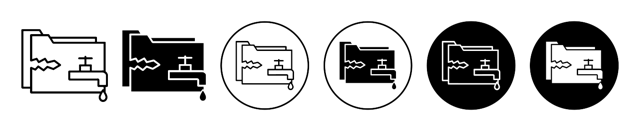 Data Leak Icon vector
