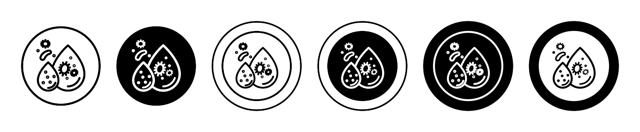 Dirty Water Drop Icon vector