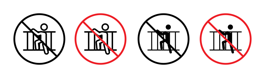 Do Not Climb Sign Icon SVG