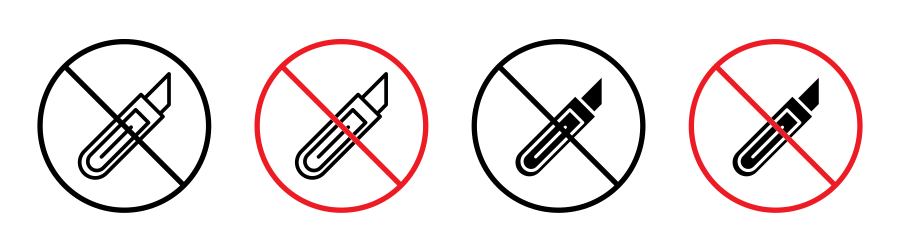 Do Not Cut Sign Icon SVG