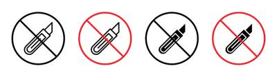 Do Not Cut Sign vector