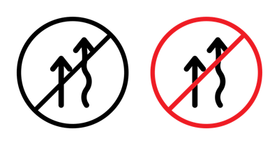 Do Not Overtake Traffic Sign vector
