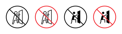 Do Not Push Sign vector