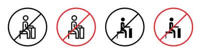 Do Not Sit Sign vector