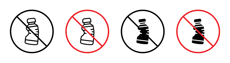 Dont Throw Away Plastic Sign Icon SVG