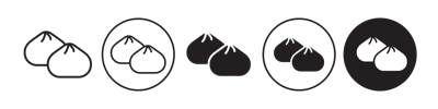 Dumpling Icon vector