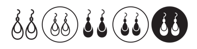 Earings Icon vector