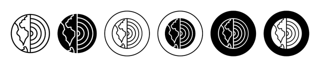 Earth Layers Icon vector
