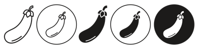 Eggplant Icon vector
