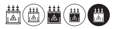 Electric Transformer Icon vector