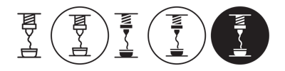 Extruder Icon vector