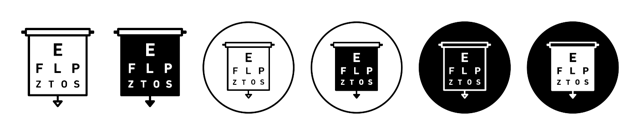 Eye Chart Test Icon vector