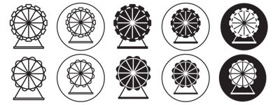 Ferris Wheel Icon vector