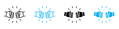 Fist Bump Icon vector