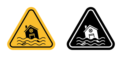 Flood Disaster Sign vector