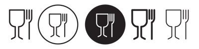Food Safe Mark Icon vector