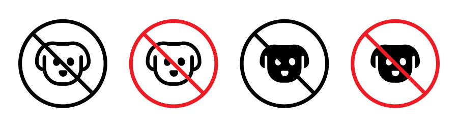 Forbidden Dog Pet Sign Icon SVG