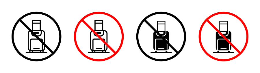 Forbidden Luggage Sign Icon SVG