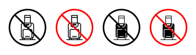 Forbidden Luggage Sign vector