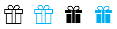 Gift Box With Ribbon Icon vector