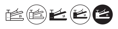 Heat Press Icon vector
