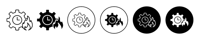 Heat Time Icon vector